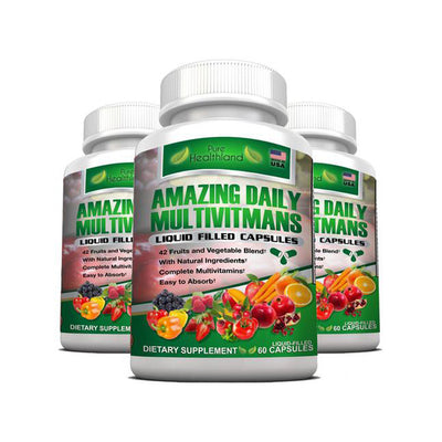 Superfood Daily Multivitamin Capsules - 3 Bottles - Pure Healthland