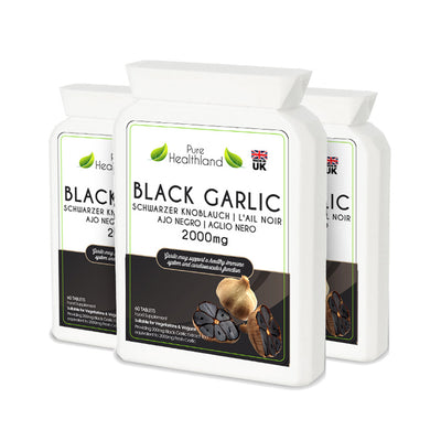 Black Garlic Supplement - 3 Bottles - Pure Healthland