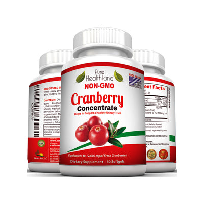 Cranberry Concentrate Supplement - 3 Bottles - Pure Healthland