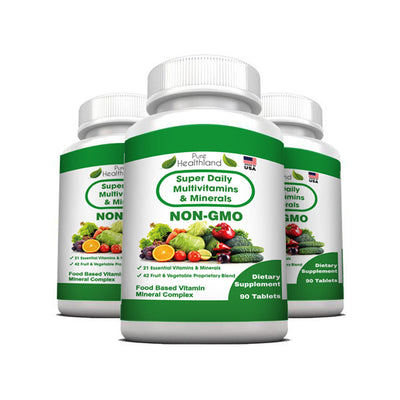 Super Multivitamin Tablets - 3 Bottles - Pure Healthland